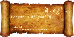 Morgós Árpád névjegykártya
