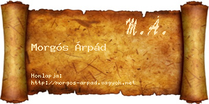 Morgós Árpád névjegykártya
