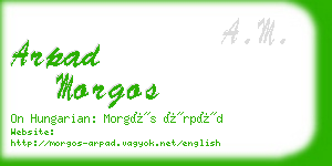 arpad morgos business card